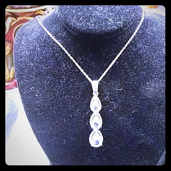 Jewelry - Sterling Silver Women's Necklace Blue Topaz